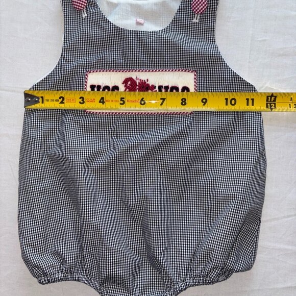 Baby USC South Carolina Gamecocks Smocked Gingham Bubble Unisex Forever to Thee - Picture 6 of 7